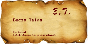 Becza Telma névjegykártya
